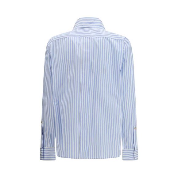 Max Mara Blue Cotton Pattern Women's Shirt